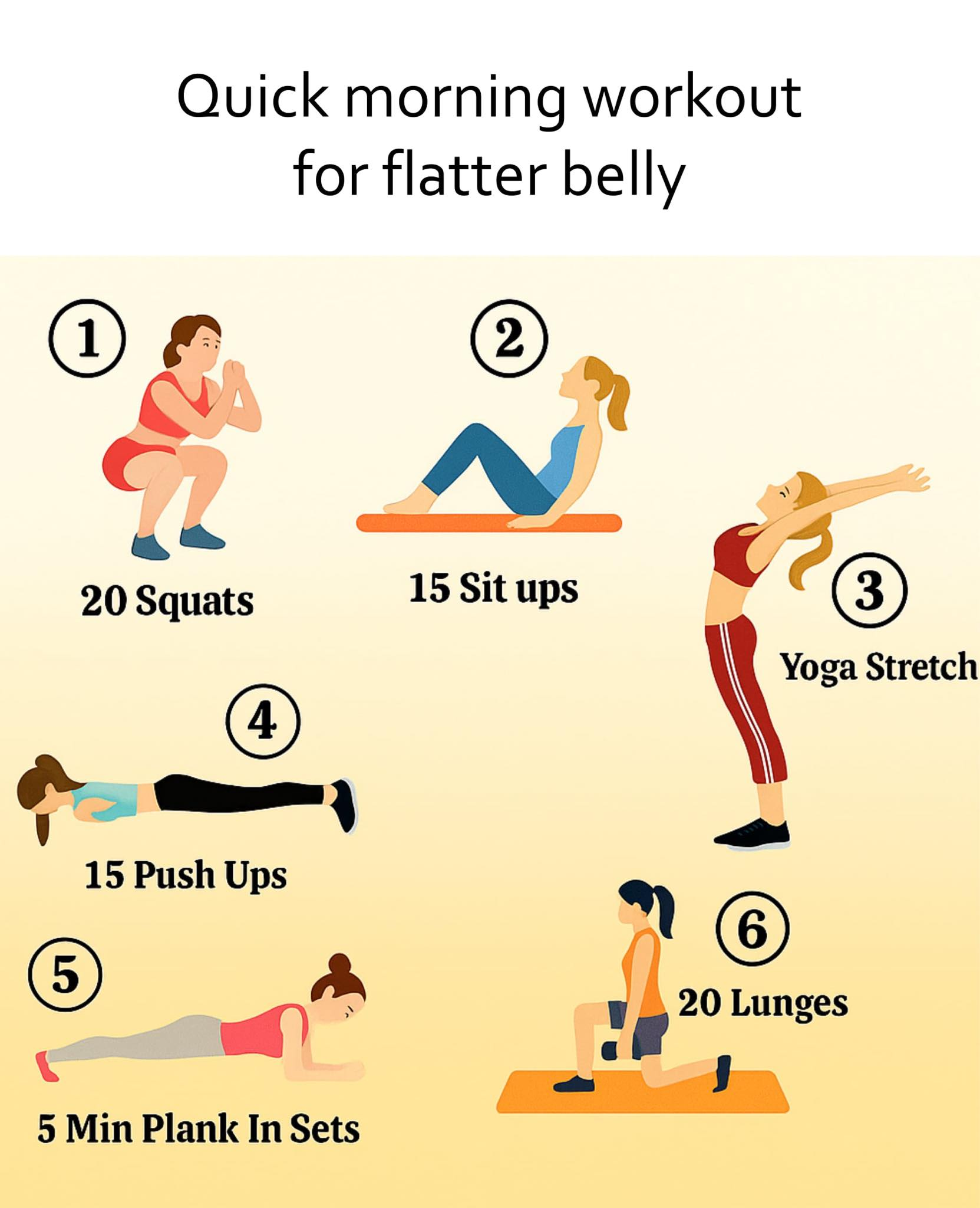 Quick workout to reduce belly fat!