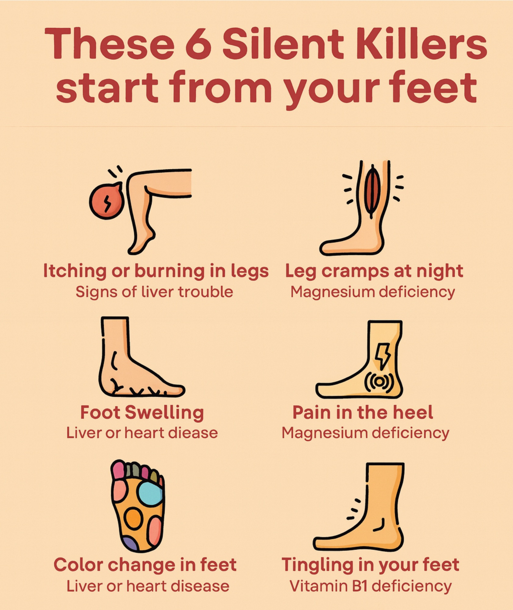 These 6 Silent Killers Start From Your Feet!